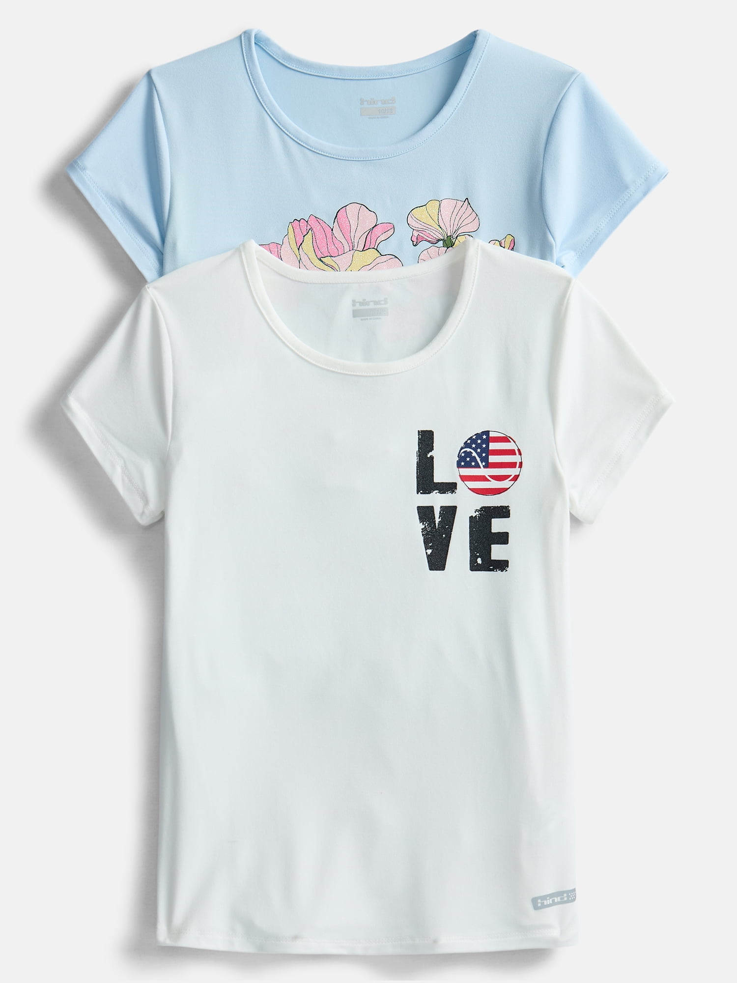 Girls Graphic Tee with Short Sleeves, 2-Pack, Sizes 4-16