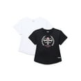 thumbnail image 1 of Hind Girl's Solid and Graphic Short Sleeve T-Shirt Set, 2-Pack, Sizes 4-16, 1 of 3