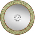 thumbnail image 1 of Hind Handicrafts 16" Bead Craft Round Wall Mirror - Rustic Accent Mirror For Bathroom, Entry, Dining Room, Living Room & Hallway (16" x 16", Design-3), 1 of 4