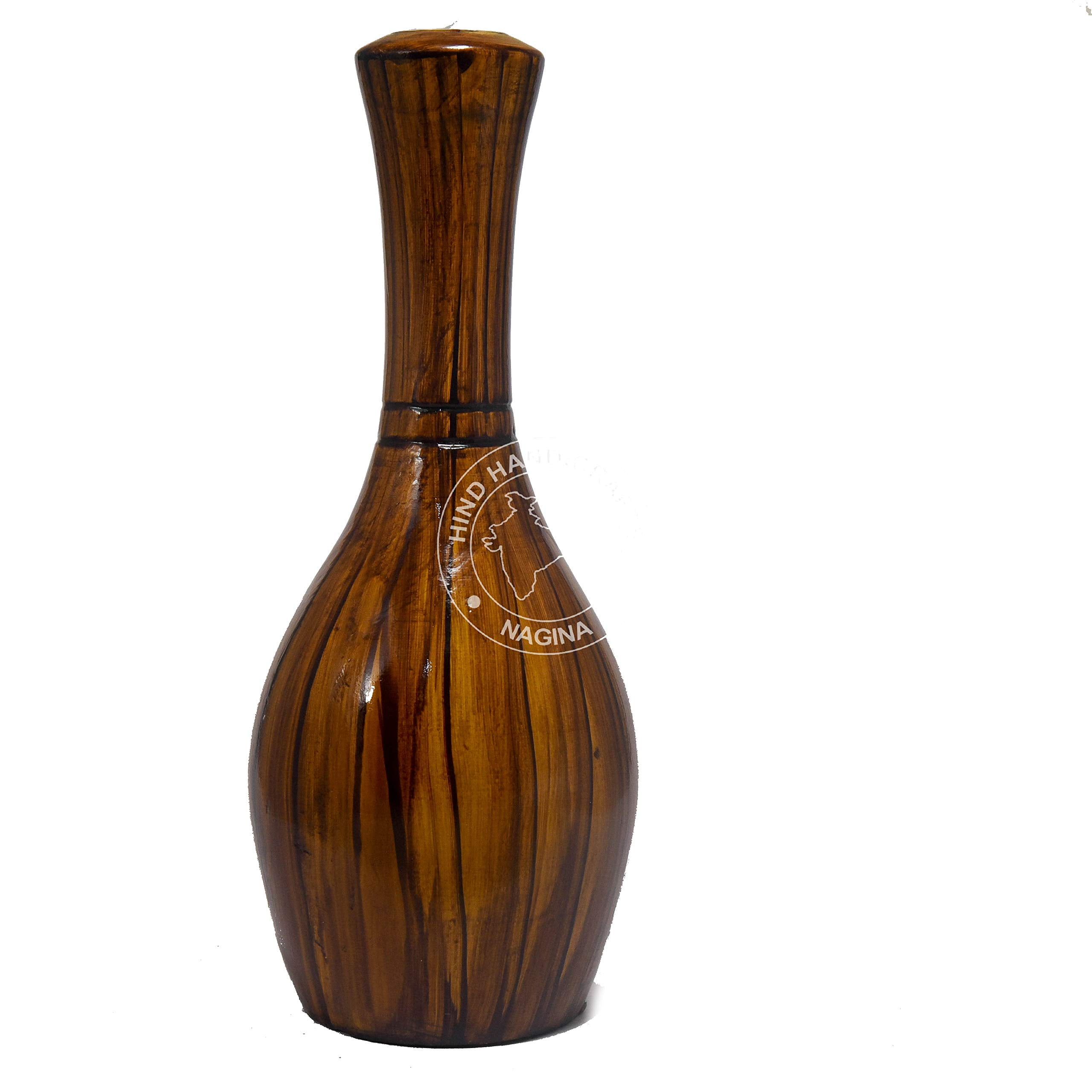 Hind Handicrafts Decorative Hand Painted Mango Wooden Flower Vase for