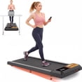thumbnail image 1 of Hind Walking Pad, Under Desk Treadmill with 5% Incline, 2.5HP Portable Compact Treadmill for Home Office Exercise, 265 Lbs Weight Capacity, Yellow, 1 of 5