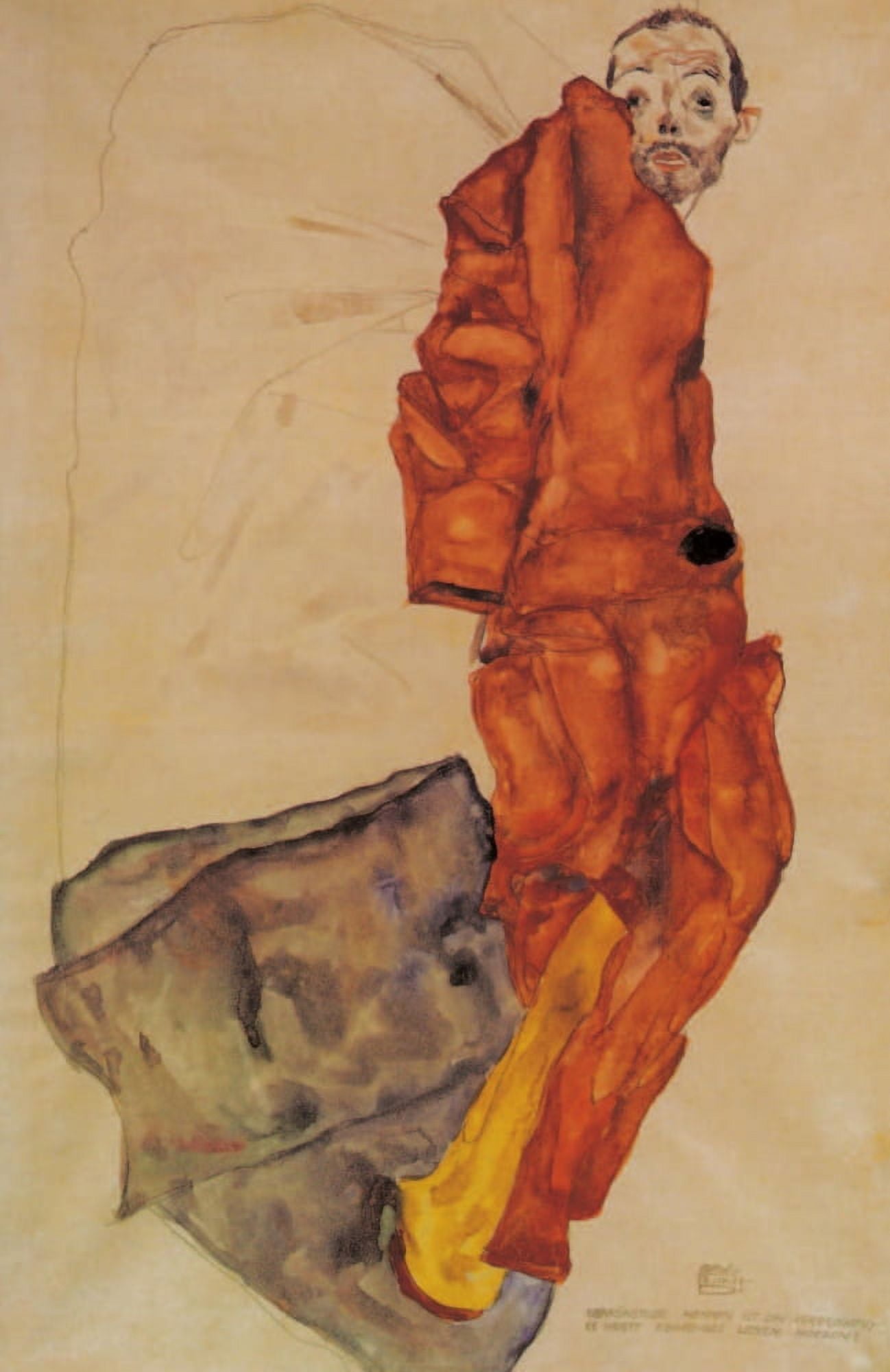 Hindering the Artist is a Crime 1912 Canvas Art - Egon Schiele (18 x 24)