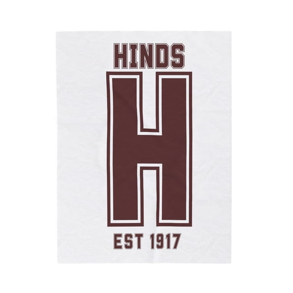 Hinds Community Collegeat Utica Plush Blanket - 107 HBCU
