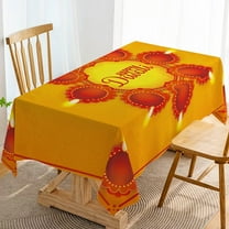 Hindu Diwali Tablecloth India Festival of Lights Decoration Deepavali Party Supply Decor Kitchen Dining Room Table Cloth