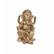 Arihant Craft  Hindu God Ganesha Idol Ganpati Statue Sculpture Hand Craft Showpiece   24.9 cm Brass, Gold