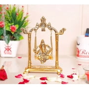 Hindu God Ganesha Statue Figurine - Indian Idol Sitting On Jhula Ganesh Statue