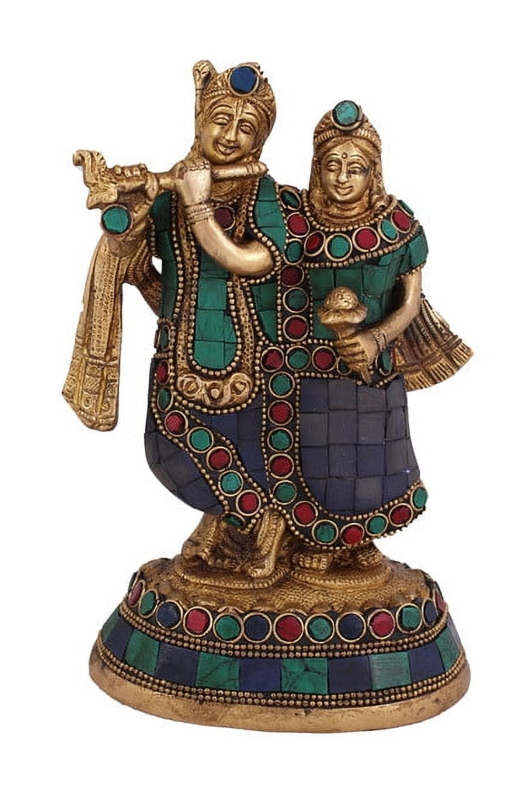 Buy Ashtadhatu-Brass Radha Krishna Idol (5 Inch Height) Online at Low Prices in India