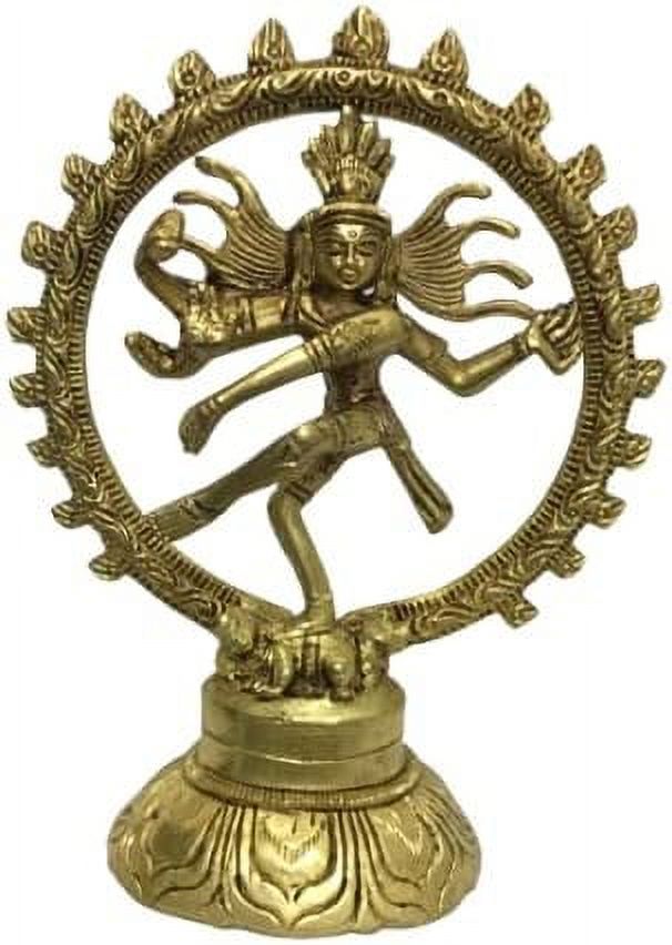 HINDU NATARAJA LORD Shiva Cosmic Dancer Figure Statue Brass Vintage £20 - View #8