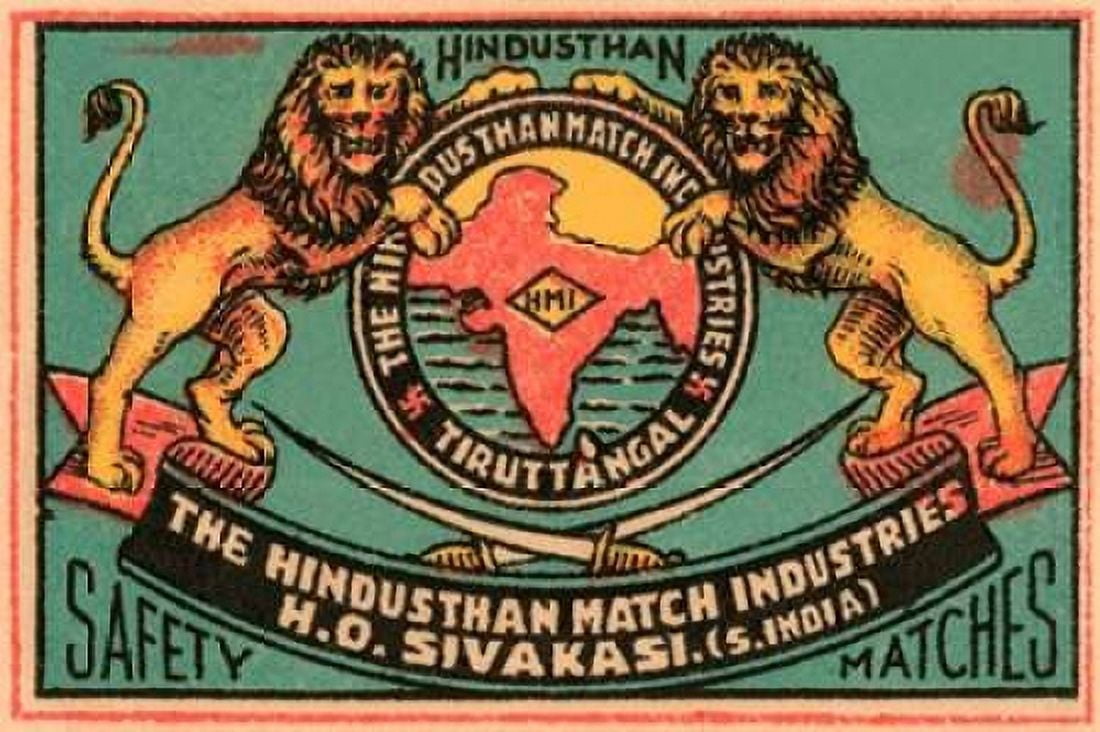 Hindusthan Safety Matches Canvas Art - Phillumenart (24 x 36)