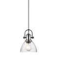 thumbnail image 1 of Yep by Golden Lighting Hines 1-light 7in Pendant in Chrome and Seeded Glass, 1 of 4