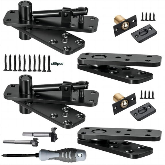 Hinge 360°Rotation,Hidden Door Hardware for Secret Door,Hidden Door Bookcase Hinge 2SET