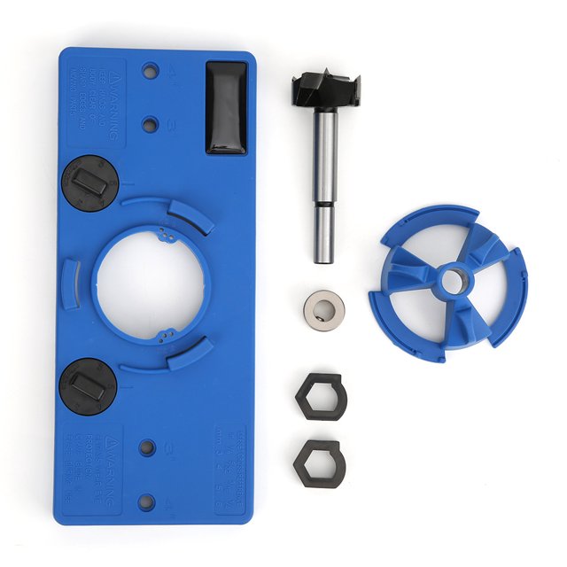 Hinge Boring Jig Blue Plastic Professional Drilling Guide Tool for