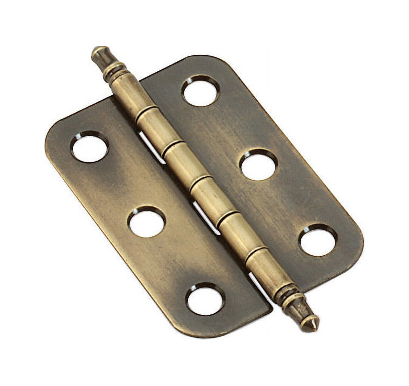 Antique Brass 2'' Steel Butt Cabinet Hinges Set