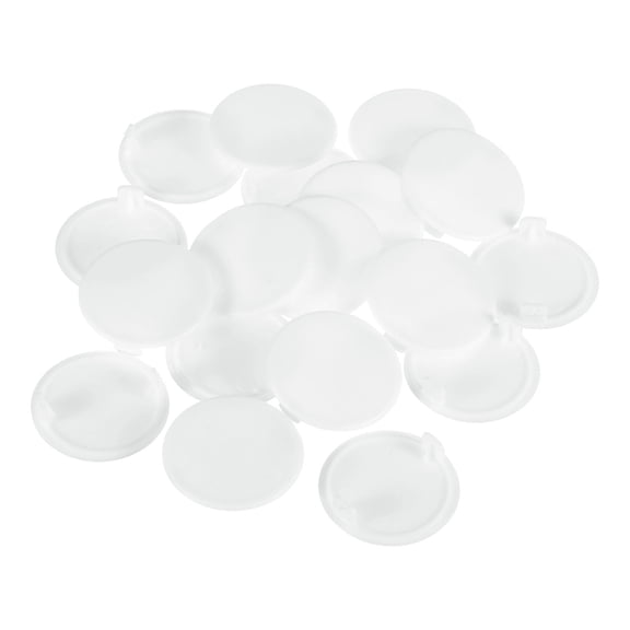 Hinge Hole Covers, 28Pcs 38mm(1-1/2") ID - Plastic Concealed Hinge Hole Cover Round Flush Type Plug Cap for Furniture Cabinet Cupboard (White)