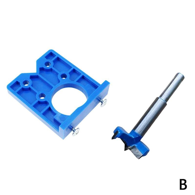 Hinge Hole Drilling Guide Locator Hinge Drilling Jig Drill Bits Woodworking Door Hole Opener Cabinet Accessories Tool 35mm