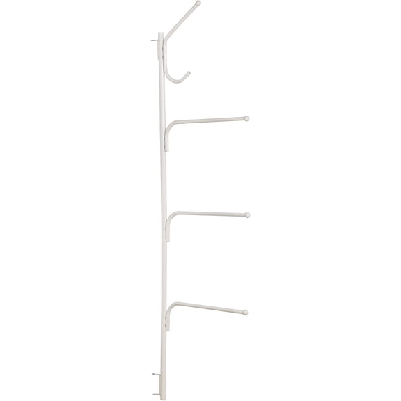 Hinge-It Clutterbuster Valet Family Towel Bar, White