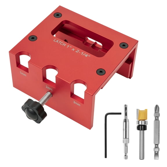 Hinge & Mortise Jig Kit with Anodized Aluminum Build, Optimized Fixture Structure, User Friendly Design, for Door Lock Installation