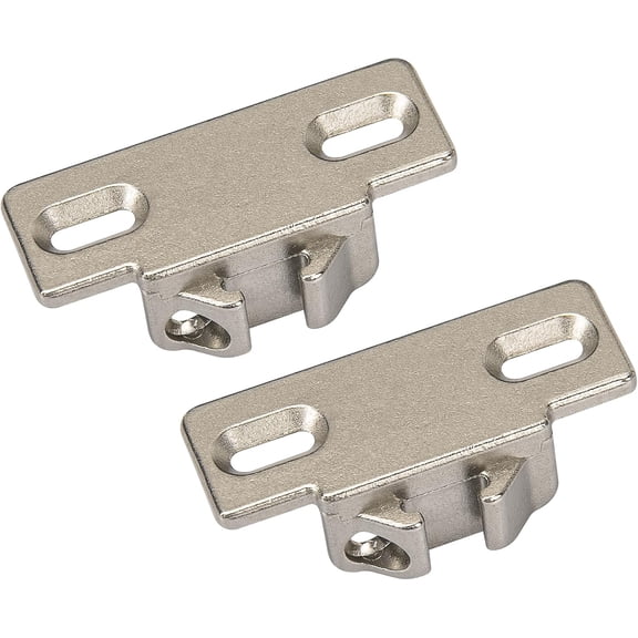 Hinge Mounting Plate Replacement for Blum 1 3/8" Overlay Compact 33 110 Degree, Face Frame Edge Mount Plates for Blum Cabinet Hinges, Self Closing, Nickel Finish (Pack of 2)