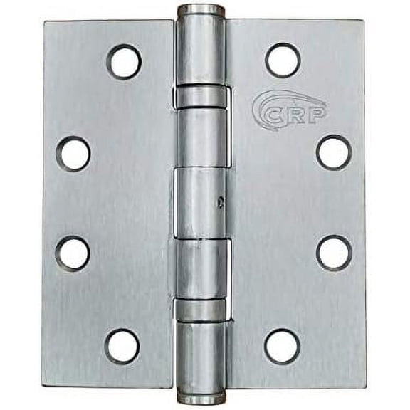 Hinge Outlet Heavy Duty Commercial Ball Bearing Door Hinges, 4.5 Inch x 4 Inch, Satin Chrome, Non Removable Pin, 2 Pack$$Tools & Hardware Other