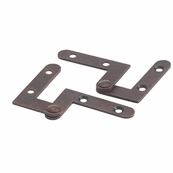 Hinge Outlet Pivot Door Hinge, Deep Offset, Statuary Bronze, 3/4" Inch x 1-1/2" Inch, 2 Pack