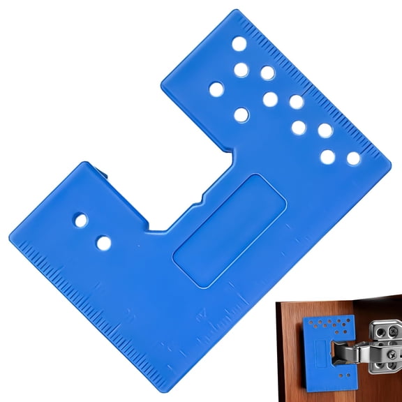 Hinge Quick Installation Fixing Plate, 2pcs Hinge Installation Spacer with Strong Magnet,for ABS Aluminum Alloy Models, Strong Magnetic Limit Plate, Cabinet Hole Drilling