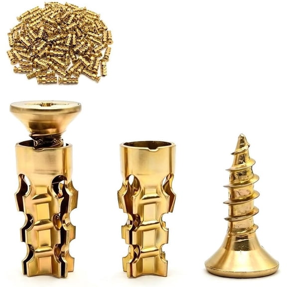 Hinge Repair Screw & Expansion Anchor, 6×14mm Short Expansion Screw Set for Cabinet Hinge Repair & Stripped Thread Restoration
