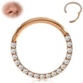 thumbnail image 1 of Hinged CZ Septum Rings - 316L Surgical Steel Nose Rings Hoops for Women 20G/18G/16G Cartilage Earrings Conch Piercing Jewelry Helix Rook Tragus Lobe Daith Snug Belly Button Ring 6mm-10mm, 1 of 12