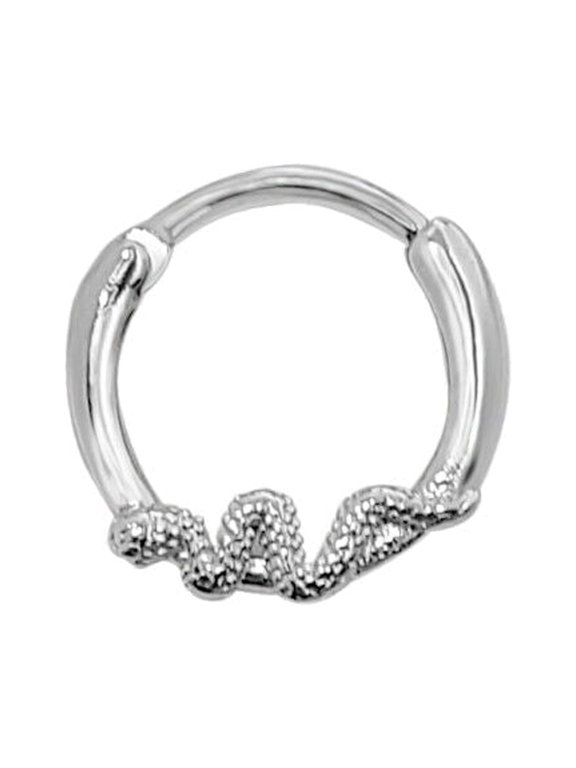 Hinged Clicker Nose Septum Snake Serpent Design Surgical Steel 16g