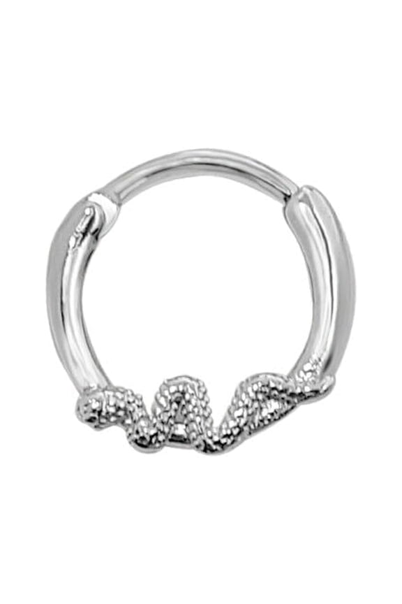 Hinged Clicker Nose Septum Snake Serpent Design Surgical Steel 16g