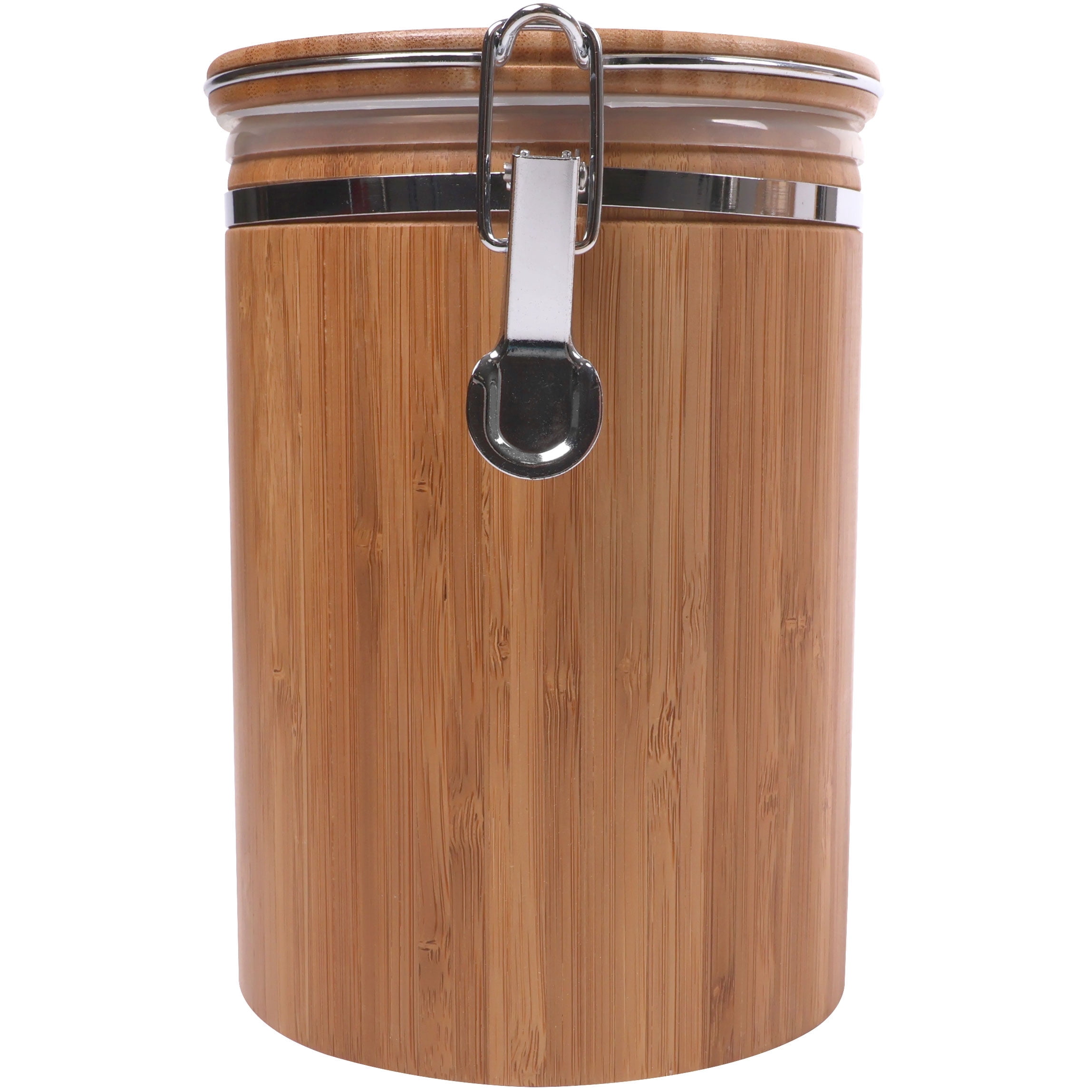 Hinged Cylindrical Bamboo Container - 7.5