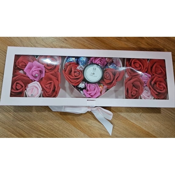 Hinged Flap Gift Box Mother's Day Mom Pink 1 Count