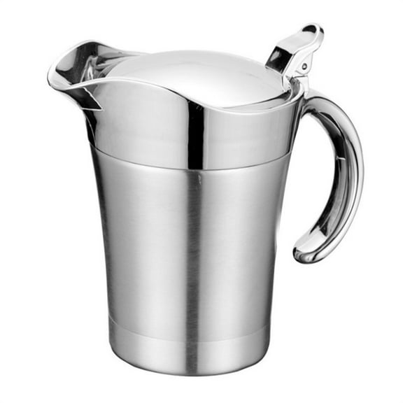 Hinged Lid Stainless Steel Gravy Boat Offering Efficient Heat Retention for Sauces and Dressings at Events 450ML 750ML