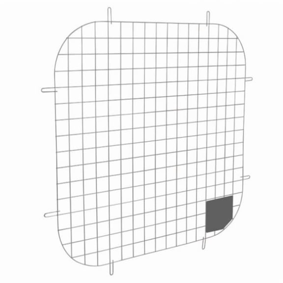 Hinged Rear Door Security Window Screen - Black - Set of 2 - Durable Steel