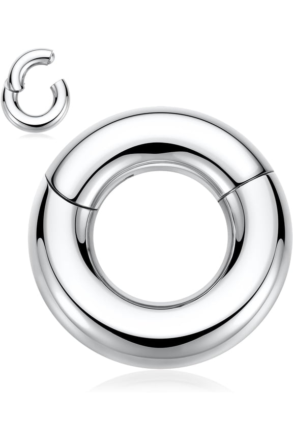 Hinged Segment Ring Hoop Septum Clicker 20G 18G 16G 14G 8G 6G 6mm 7mm 8mm 9mm 10mm 12mm 14mm Surgical Steel Helix Daith Rook Conch Tragus Cartilage Earrings[y076]