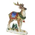 thumbnail image 1 of Hinged Trinket Box Reindeer In Snow Box Metal Christmas Magnetic 4082, 1 of 3