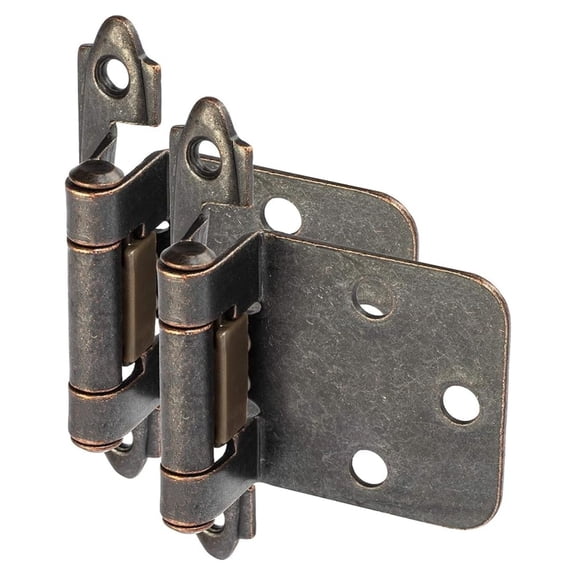 Hinges 25 Pair Oil Rubbed Bronze - 15539-ORB Self Closing Variable Overlay Cabinet Hinges with Screws for Kitchen Bathroom Furniture