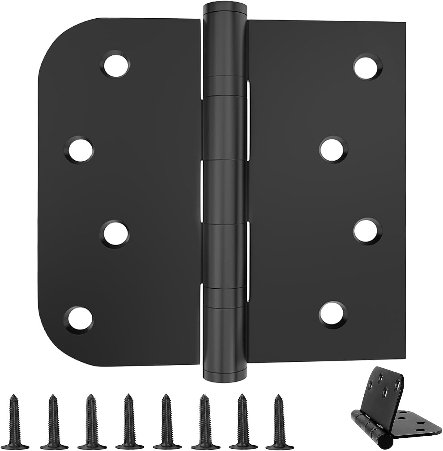 Hinges,3 Pack Matte Black Door Hinges 4 Inch Stainless Steel Hinges
