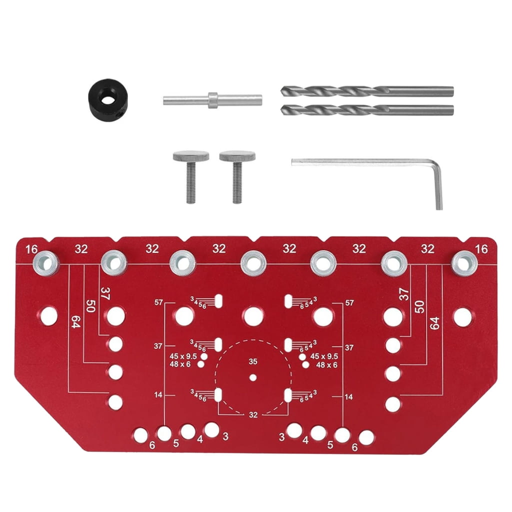 Hinges Jig with Quick Clamps Concealed Door Hinges Jig 35mm Cabinet Hinges Jig Hinges Hole Drilling Jig Woodworking Tool