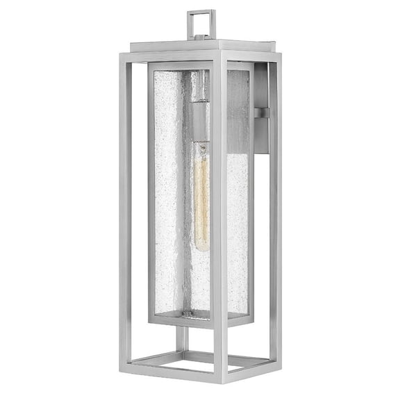1005SI-LL Hinkley Lighting Republic - 1 Light Large Outdoor Wall Lantern in Transitional Style - 7 Inches Wide by 20 Inches High-Satin Nickel