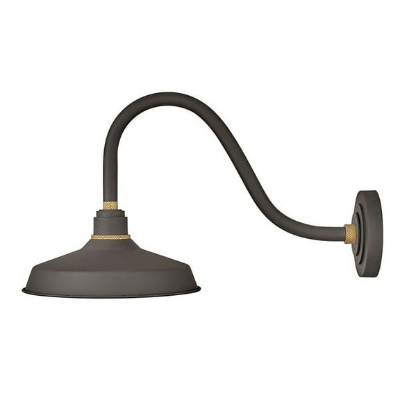 10342MR Hinkley Lighting Foundry Classic - 1 Light Medium Outdoor Gooseneck Barn Light - Traditional and Industrial Style - 12 Inch Wide by 13.75 Inch
