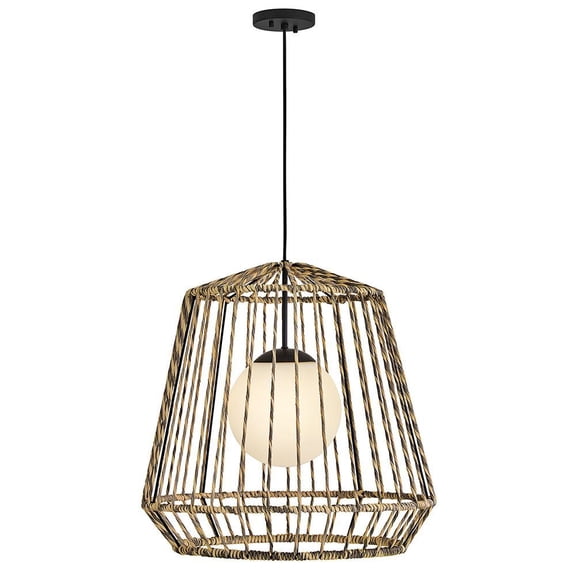 10394BK Hinkley Lighting Arlen - 12W 1 LED Outdoor Large Hanging Pendant-23 Inch Tall and 24 Inch Wide