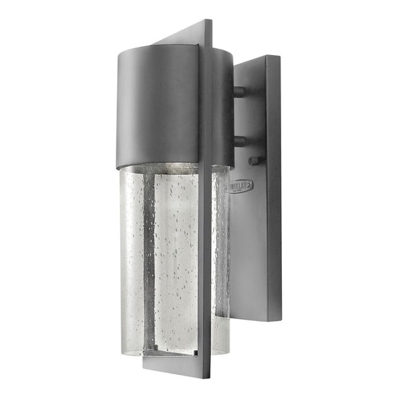 Hinkley Lighting 1320 Shelter 15-1/2" Tall 1-Light Dark Sky Outdoor Wall Sconce with Clear Seedy Shade