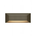 thumbnail image 1 of 2.6W 1 Led Large Rectangular Deck Sconce In Modern-3 Inches Tall And 8 Inches Wide-Bronze Finish Hinkley Lighting 15228Bz, 1 of 2
