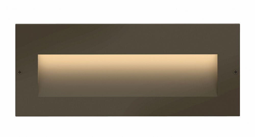 Bronze 8" LED Step Light with Etched Glass