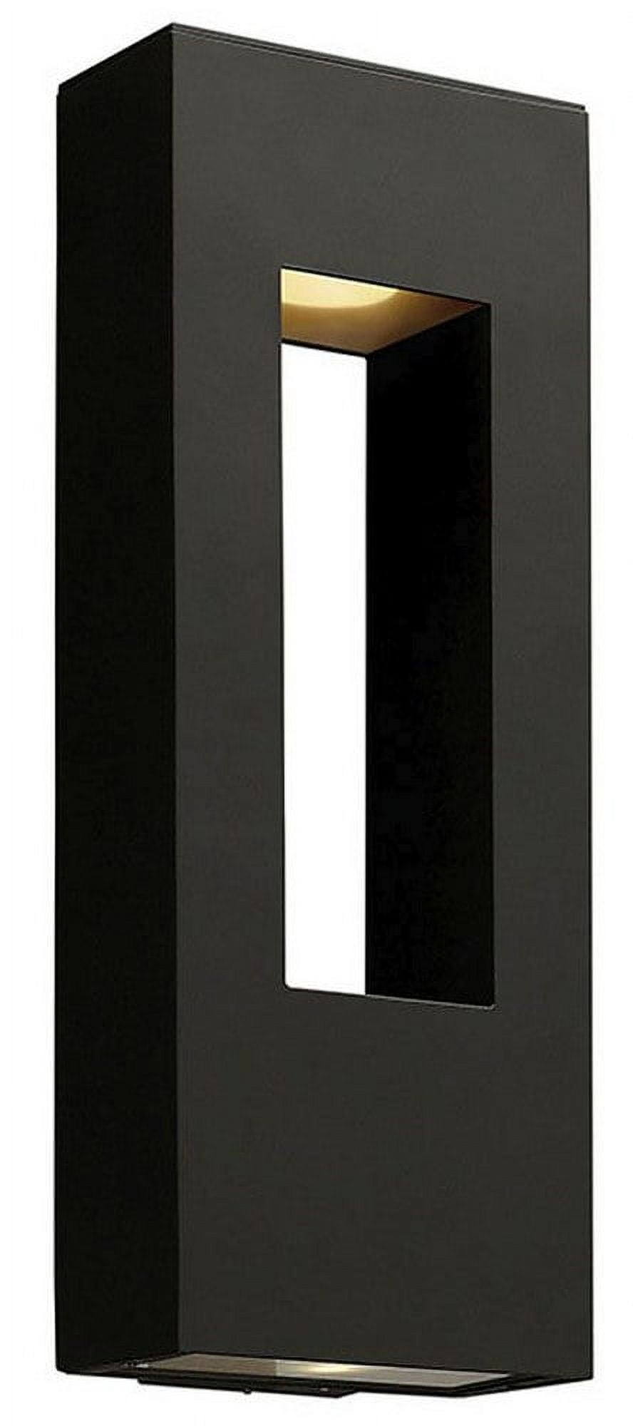 Atlantis Satin Black 2-Light Outdoor Wall Sconce with Etched Lens