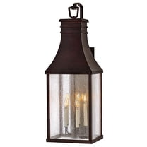 17463BLC Hinkley Lighting Beacon Hill - 25W 5 LED Outdoor Extra Large Wall Mount Lantern-38 Inch Tall and 13 Inch Wide-Blackened Copper Finish