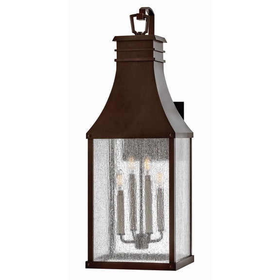 17468BLC Hinkley Lighting Beacon Hill - 4 Light Outdoor Wall Mount In Traditional Style-32.25 Inches Tall and 11 Inches Wide-Blackened Copper Finish