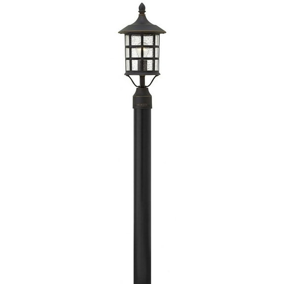 1 Light Medium Outdoor Post Or Pier Mount Lantern In Traditional-Coastal Style 8 Inches Wide By 17.75 Inches High-Oil Rubbed Bronze Finish Hinkley