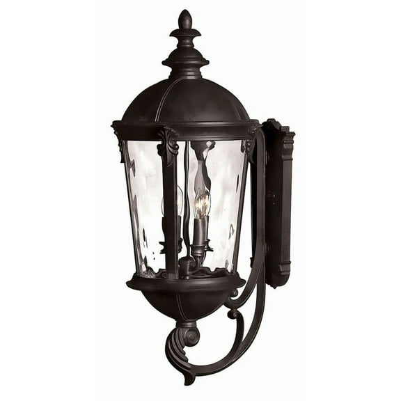 Hinkley Lighting 1895BK 32" Height 4-Light Lantern Outdoor Wall Sconce in Black from the Windsor Collection