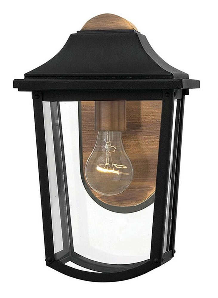 Burton Black and Copper Outdoor Wall Lantern